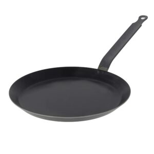 de buyer blue carbon steel crepe & tortilla pan - 7” - ideal for making & reheating crepes, tortillas & pancakes - naturally nonstick - made in france