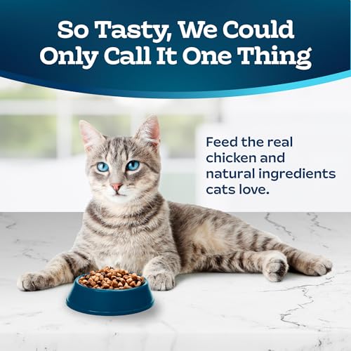 Blue Buffalo Tastefuls Adult Dry Cat Food Indoor Cat Formula, Made in the USA with Natural Ingredients, Chicken & Brown Rice Recipe, 3-lb. Bag