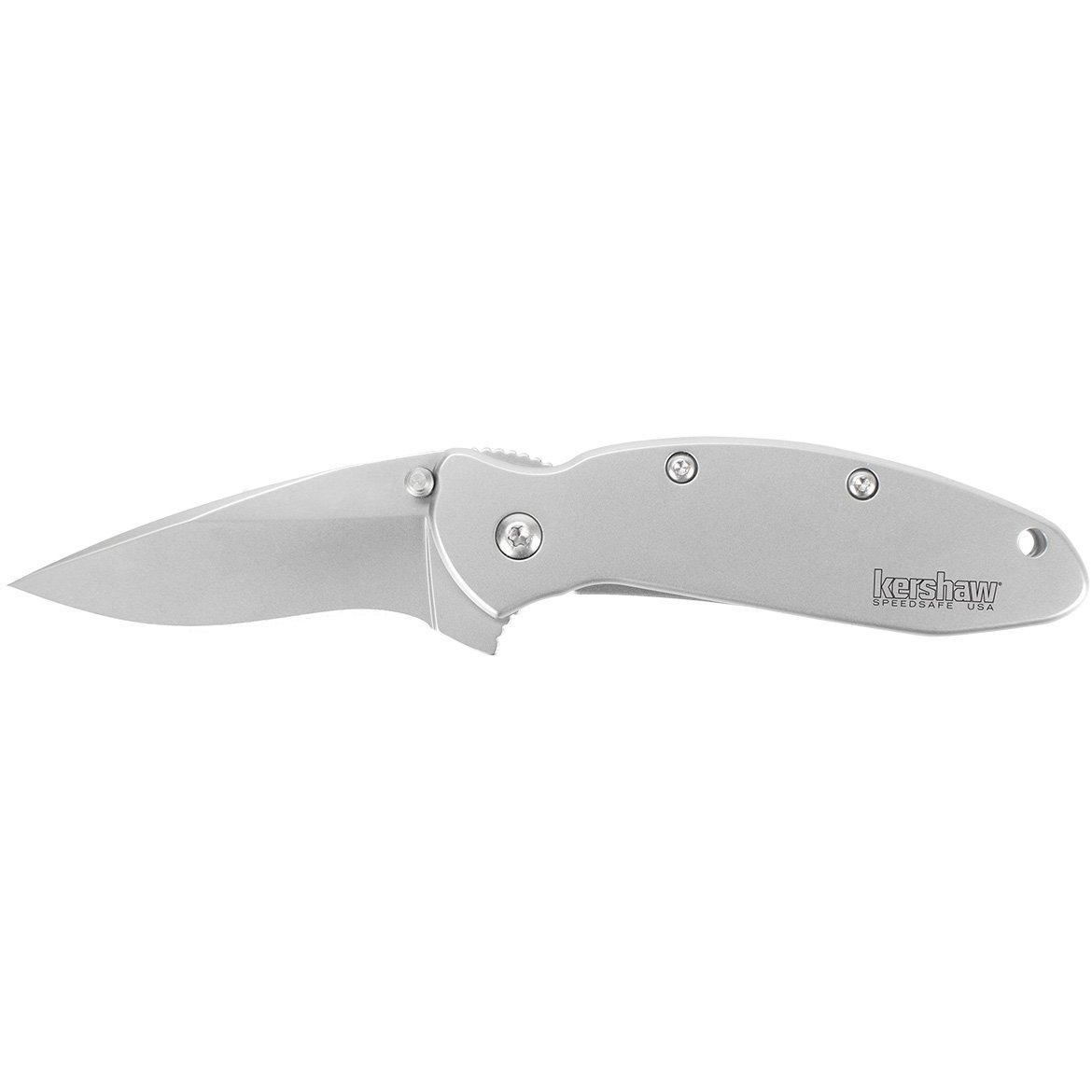 Kershaw Scallion Pocket Knife (1620FL); 2.4 420HC Stainless Steel Blade and 410 Steel Handle, Featuring SpeedSafe Assisted Opening, Flipper, Lanyard Hole, Secure Frame Lock and Tip Lock; 2.9 OZ.,Small