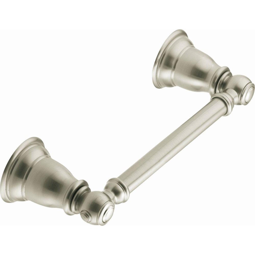 Moen YB5408BN Kingsley Traditional Double Post Pivoting Toilet Paper Holder, Brushed Nickel