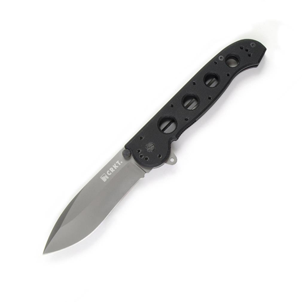 CRKT M21-04G EDC Folding Pocket Knife: Everyday Carry, Black Blade, Automated Liner Safety, G10 Handle, Reversible Pocket Clip