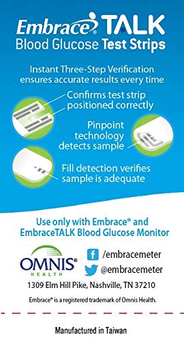 Omnis Health Embrace Blood Glucose Test Strips, 50ct