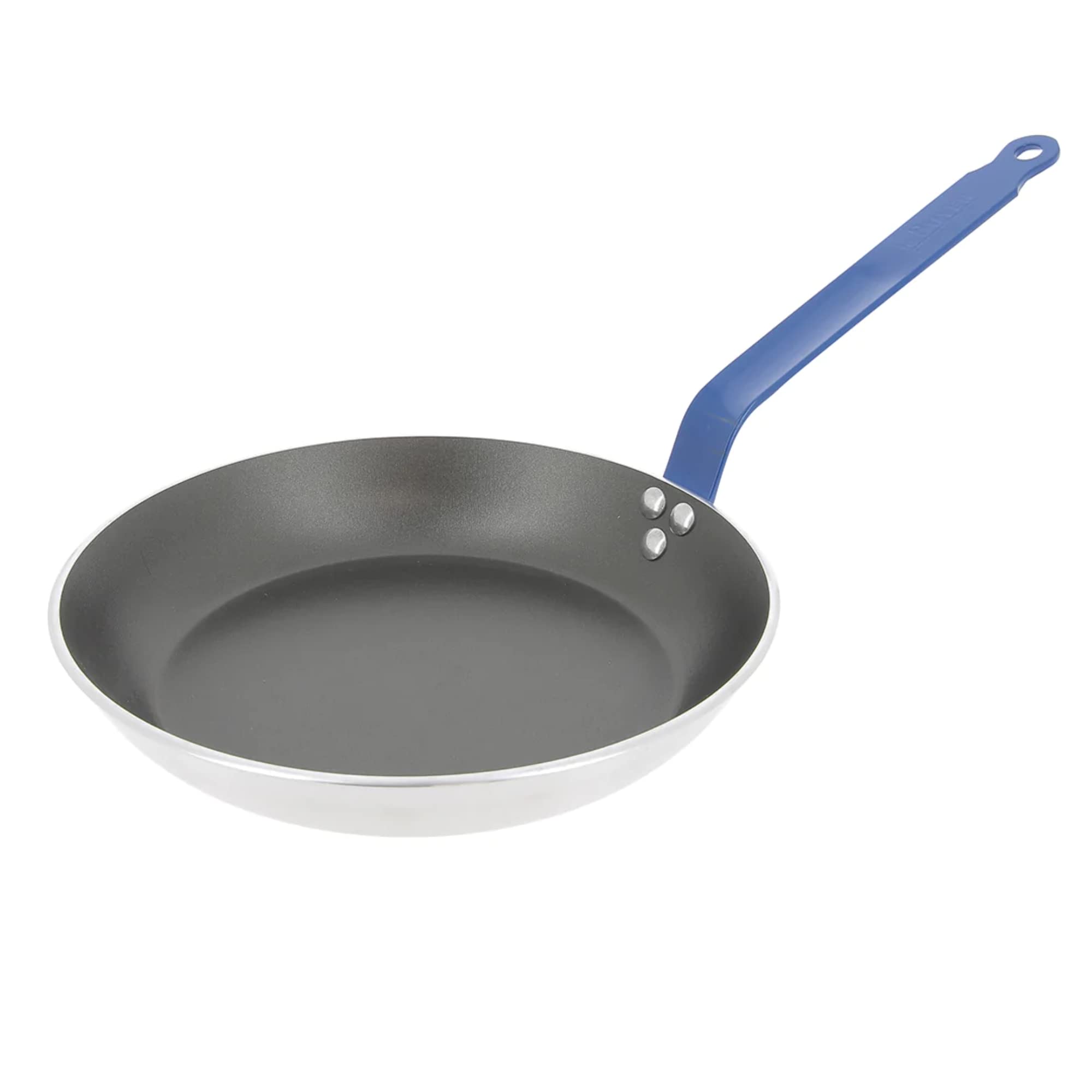 de Buyer CHOC Nonstick Fry Pan - 9.5” - Blue Handle for Fish - 5-Layer PTFE Coating - Warp & Scratch Resistant - Made in France