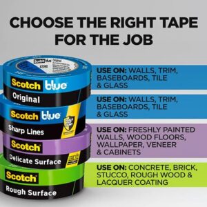 Scotch Painter's Tape Original Multi-Surface Painter's Tape, 2.83 Inches x 60 Yards, 1 Roll, Blue, Paint Tape Protects Surfaces and Removes Easily, Multi-Surface Painting Tape for Indoor and Outdoor Use