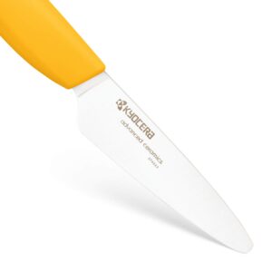 Kyocera Advanced Ceramic Revolution Series 3-inch Paring Knife, Yellow Handle, White Blade