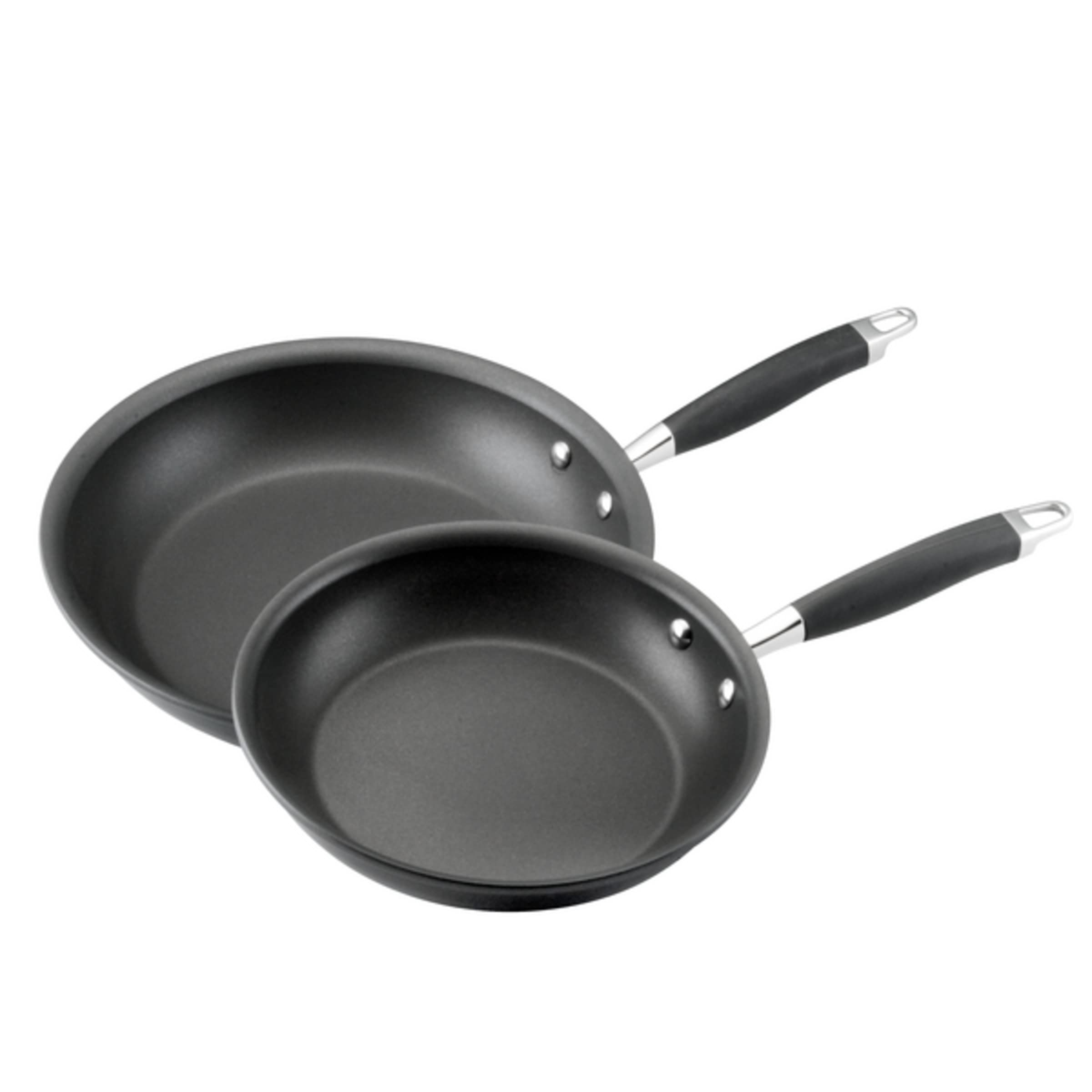 Anolon Advanced Hard Anodized Nonstick Frying Pan Set / Skillet Set - 10 Inch and 12 Inch, Gray