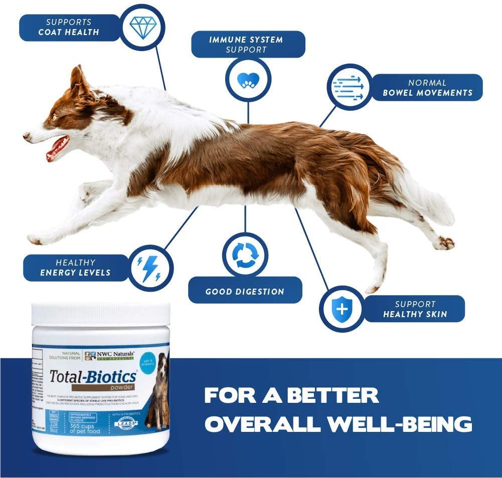 NWC Naturals Total Biotics & Probiotics for Dogs and Cats, 365 Cups Treats, 8 ounces