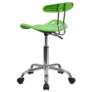 Flash Furniture Elliott Vibrant Apple Green and Chrome Swivel Task Office Chair with Tractor Seat