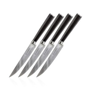 ginsu chikara series 4-piece forged 4.5" steak knife set - premium 420j stainless steel kitchen knife