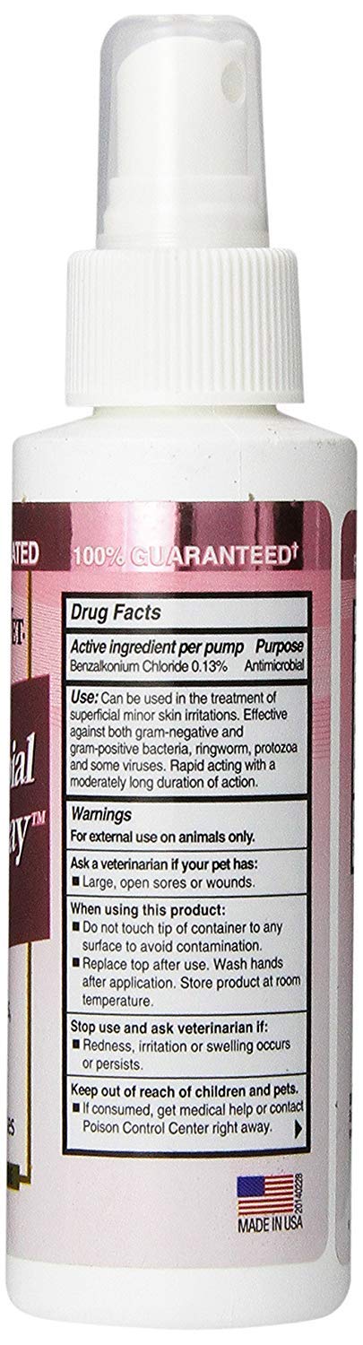 Nutri-Vet Antimicrobial Wound Spray for Cats - Formulated to Sooth Skin with Aloe and Vitamin E - Helps Promote Healing and Reduce Pain - 4 oz