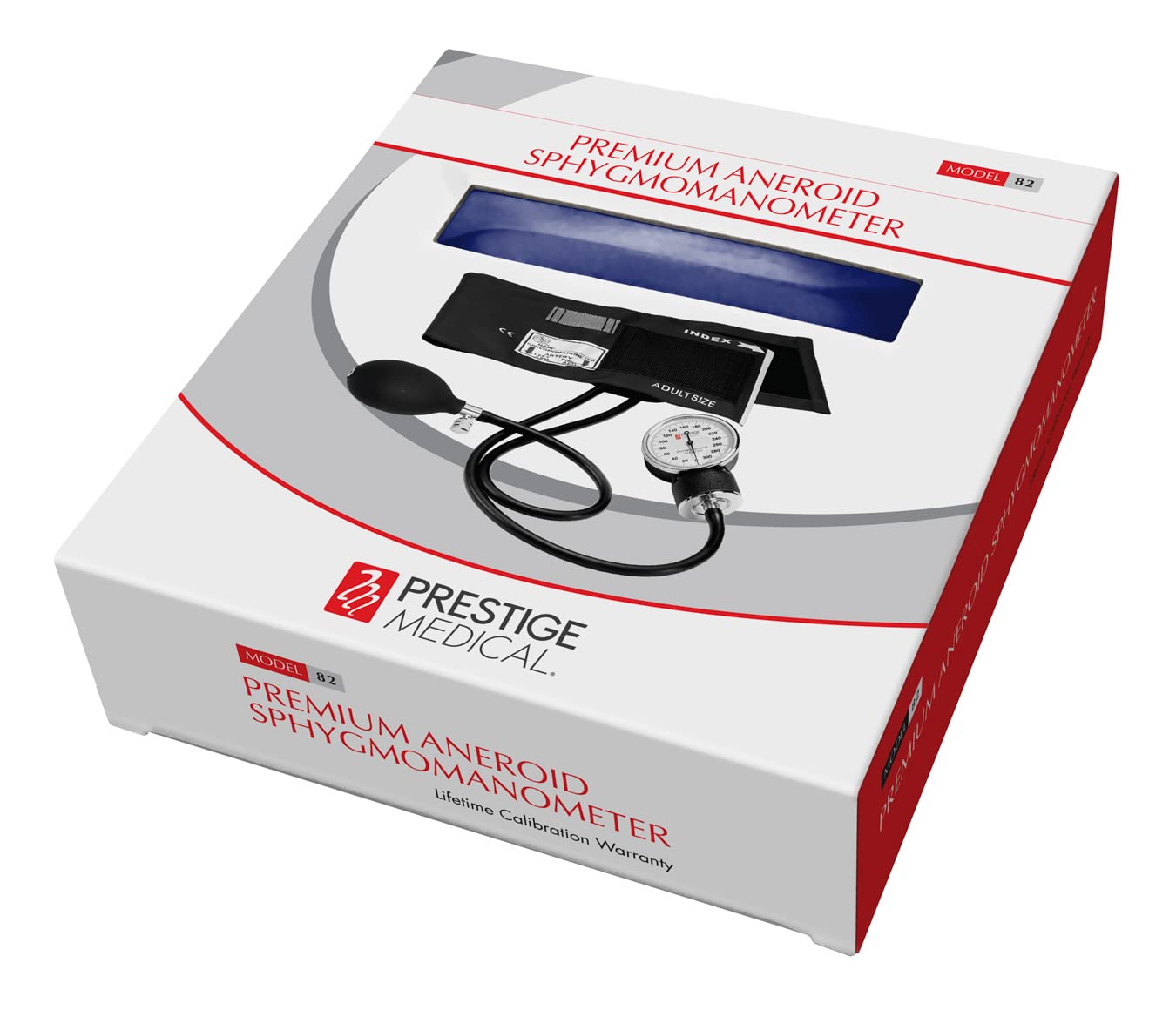 Prestige Medical 82-BUR Aneroid Sphygmomanometer, Burgundy