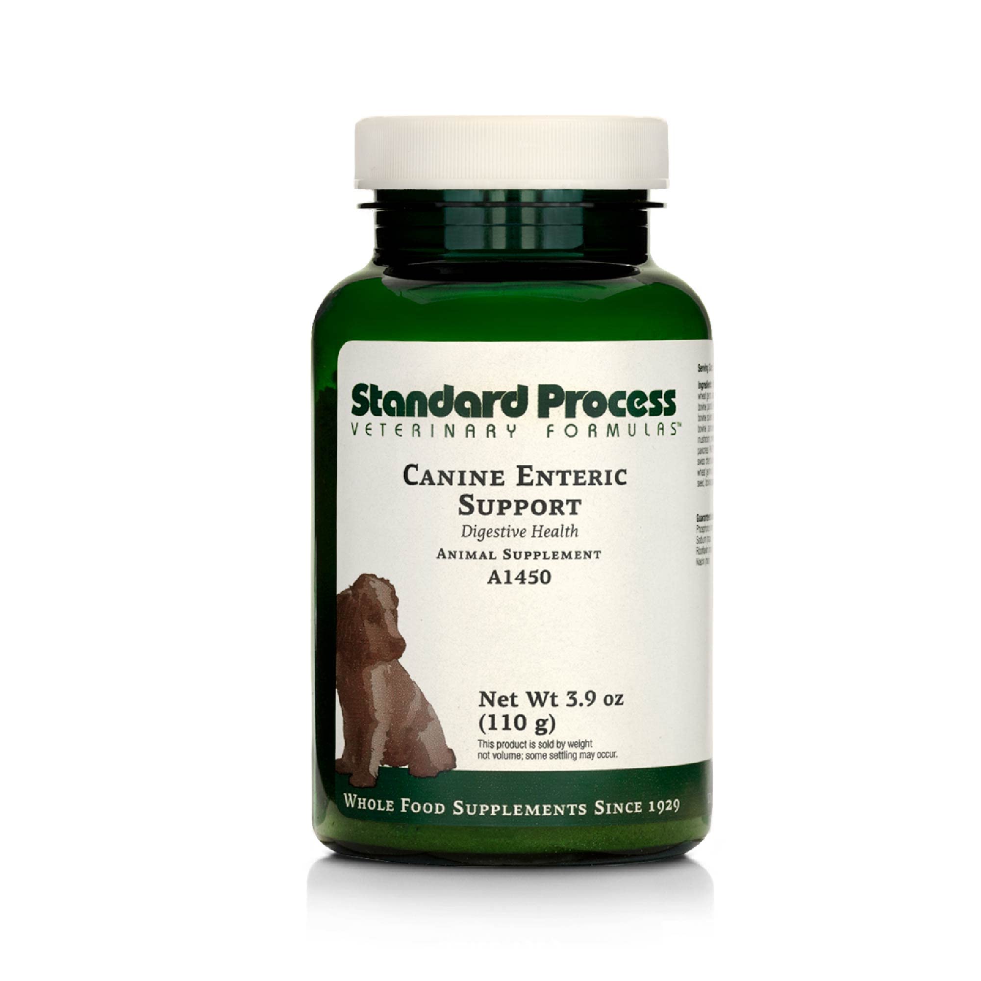 Standard Process Canine Enteric Support - Digestive System Support for Dogs - Nutritional Dog Supplement for Gut Health Support - Canine Supplement Formula to Aid Healthy Digestion - 110 g