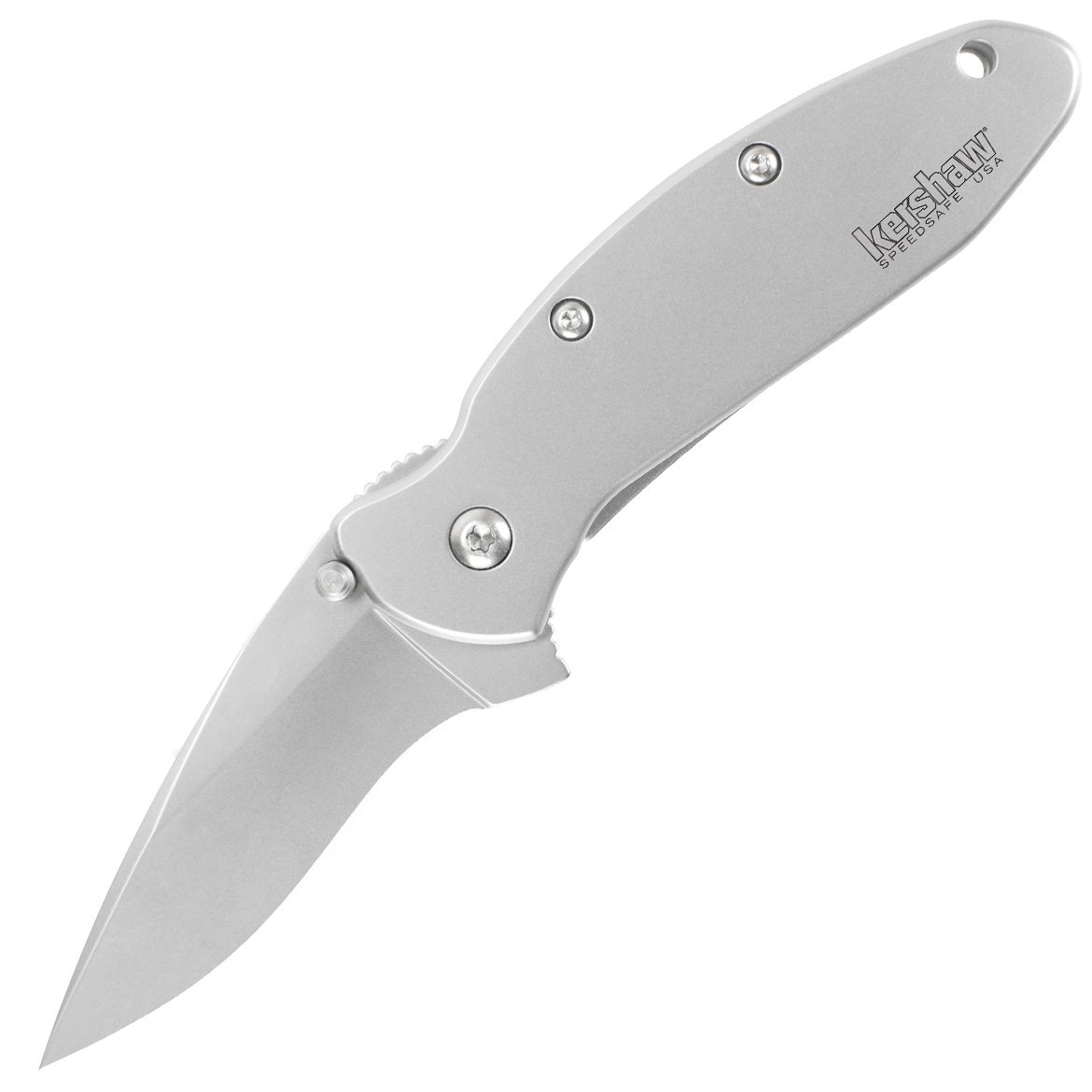 Kershaw Scallion Pocket Knife (1620FL); 2.4 420HC Stainless Steel Blade and 410 Steel Handle, Featuring SpeedSafe Assisted Opening, Flipper, Lanyard Hole, Secure Frame Lock and Tip Lock; 2.9 OZ.,Small