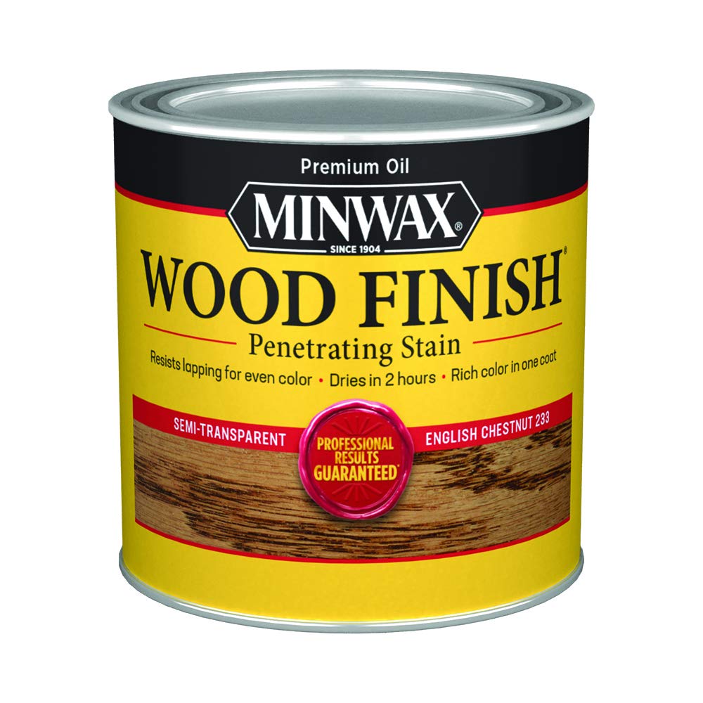 1/2 pt Minwax 22330 English Chestnut Wood Finish Penetrating Oil-Based Wood Stain