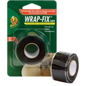 duck brand wrap-fix repair tape, 1-inch by 10 feet, single roll, black (442055)