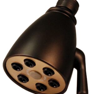 Westbrass 2-1/4" Brass 6-Jet Adjustable Shower Head, Oil Rubbed Bronze, D308-12