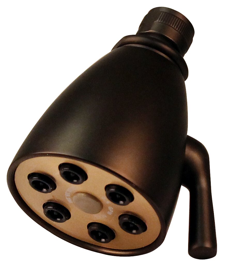 Westbrass 2-1/4" Brass 6-Jet Adjustable Shower Head, Oil Rubbed Bronze, D308-12