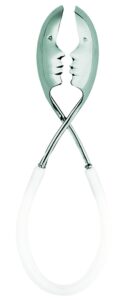 casa bugatti kiss salad tongs, white