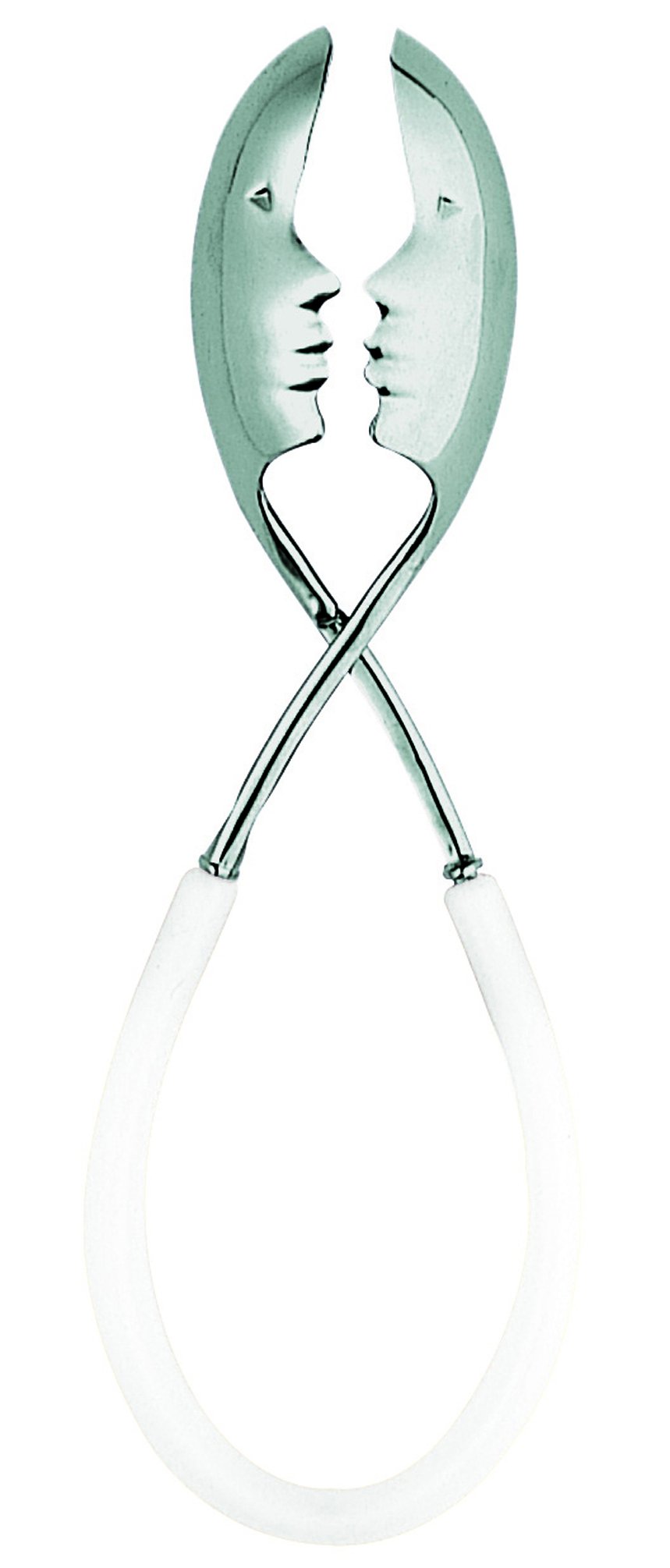 Casa Bugatti Kiss Salad Tongs, White