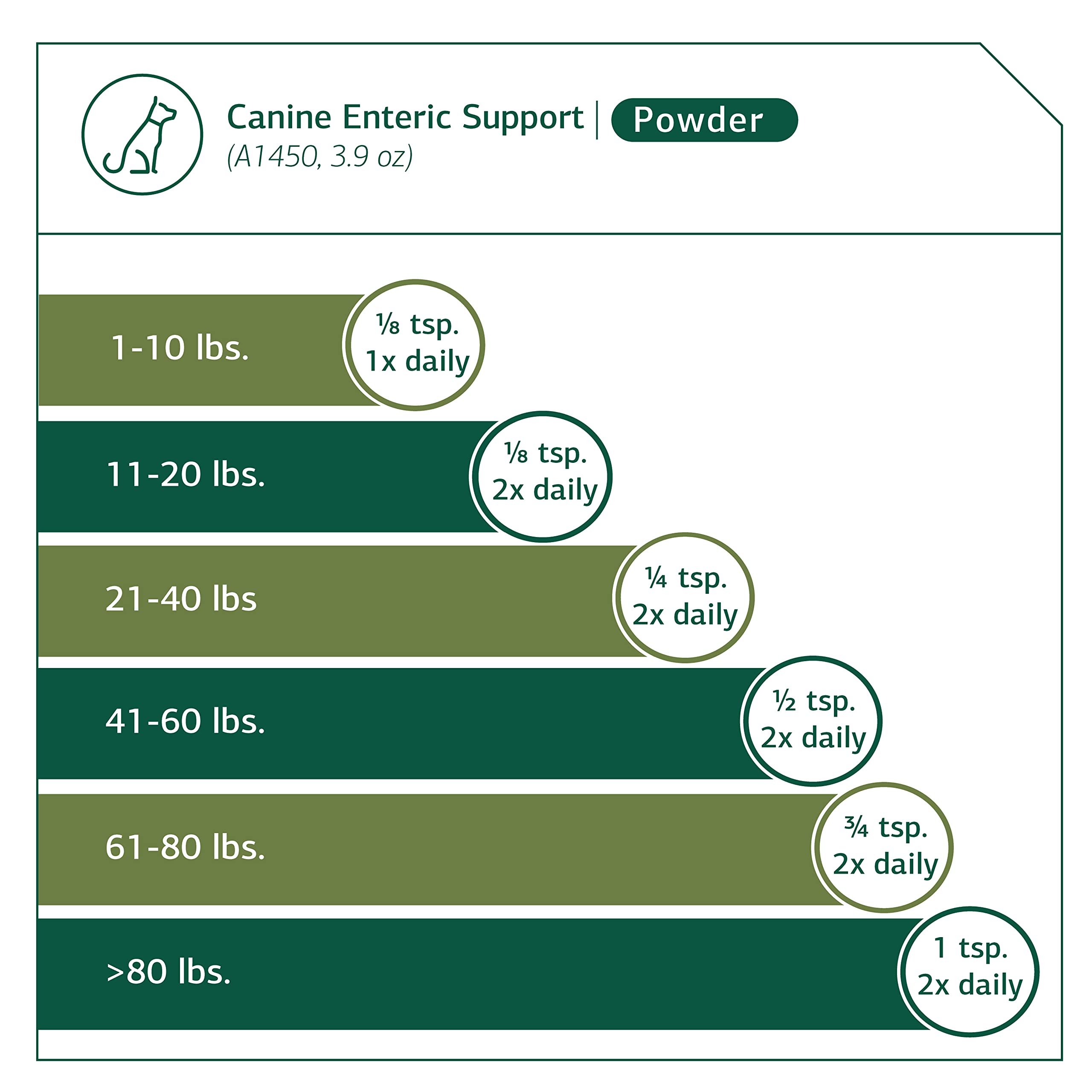 Standard Process Canine Enteric Support - Digestive System Support for Dogs - Nutritional Dog Supplement for Gut Health Support - Canine Supplement Formula to Aid Healthy Digestion - 110 g