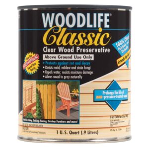 rust-oleum woodlife 902 wolman classic clear wood preservative-above ground, quart, 0.95 liters