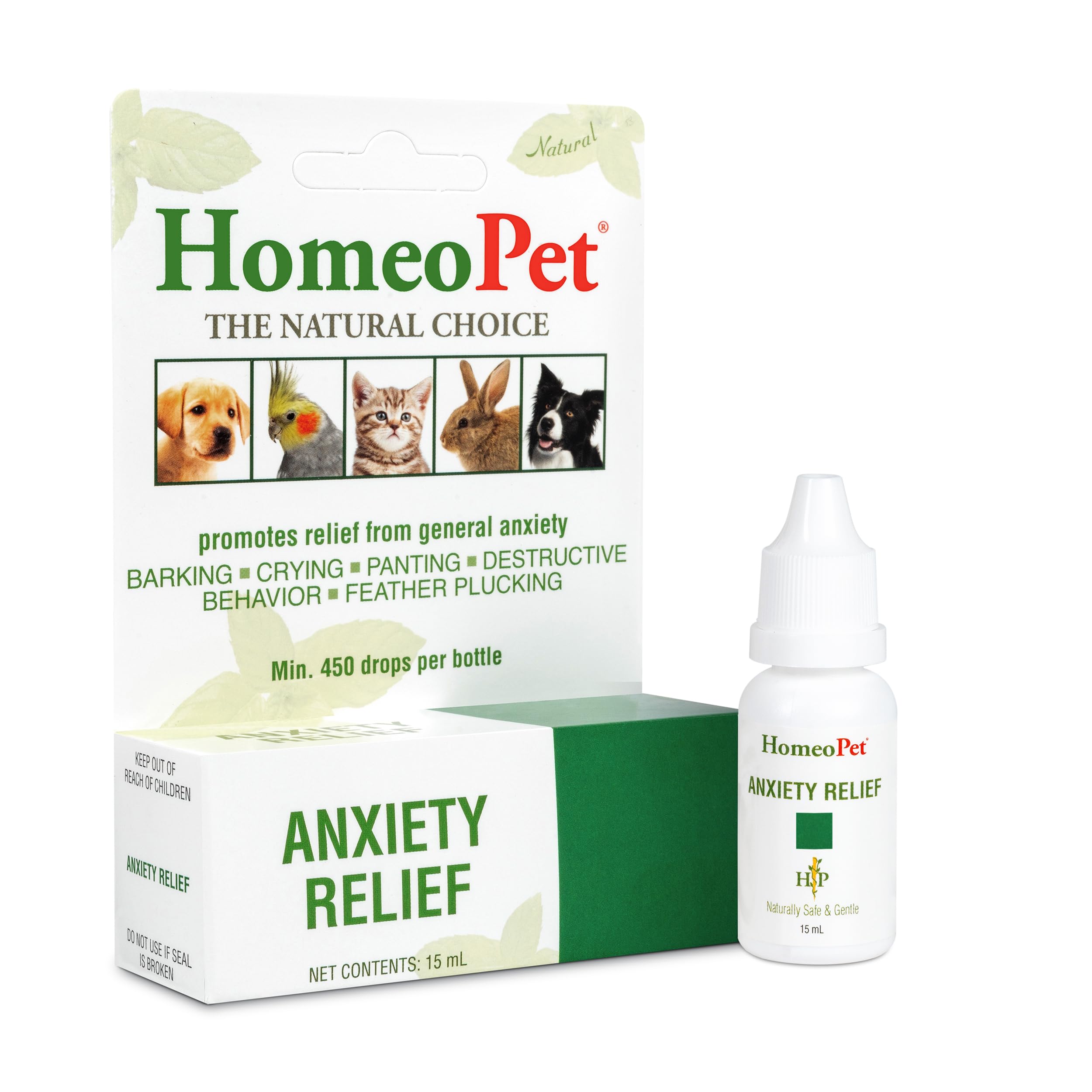 HomeoPet Anxiety Relief Medicine for Pets, Natural Anxiety Relief for Dogs and Cats, Cat and Dog Calming Medicine, 15 Milliliters