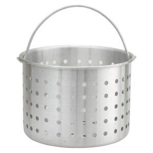 winware b001chklja professional aluminum steamer basket fits 32-quart stock pot, silver