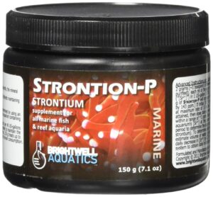 brightwell aquatics strontion-p - strontium supplement for all marine aquariums, 150g