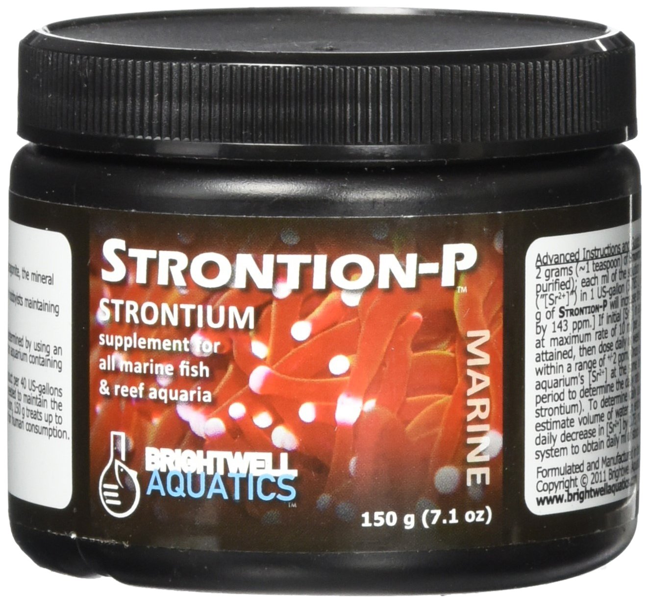 Brightwell Aquatics Strontion-P - Strontium Supplement for All Marine Aquariums, 150g