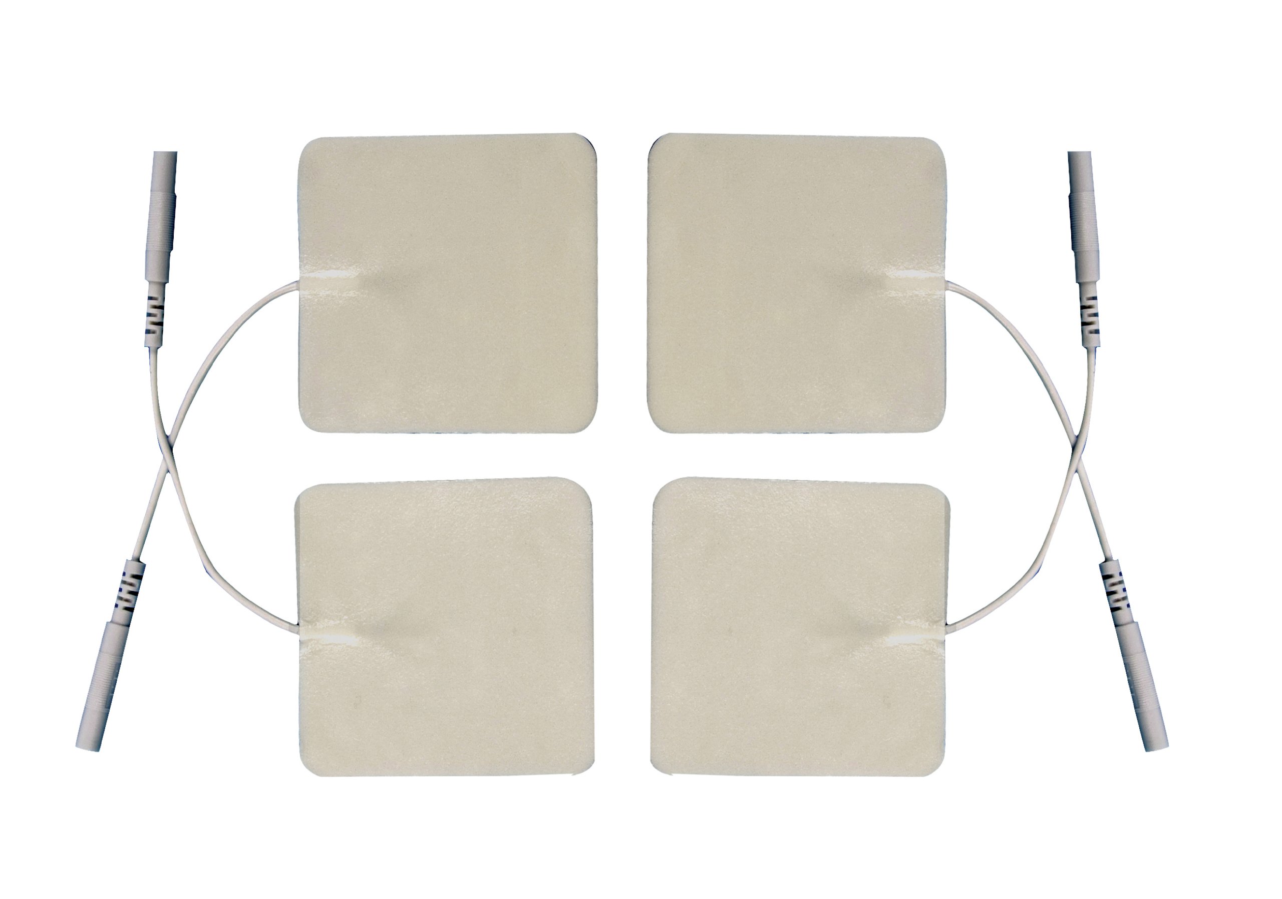 ESA Medical Premium 1.5" x 1.5" 40 White Foam Backed Electrodes by Pro-Patch® Clinical Quality with Long Lasting Tyco®Gel