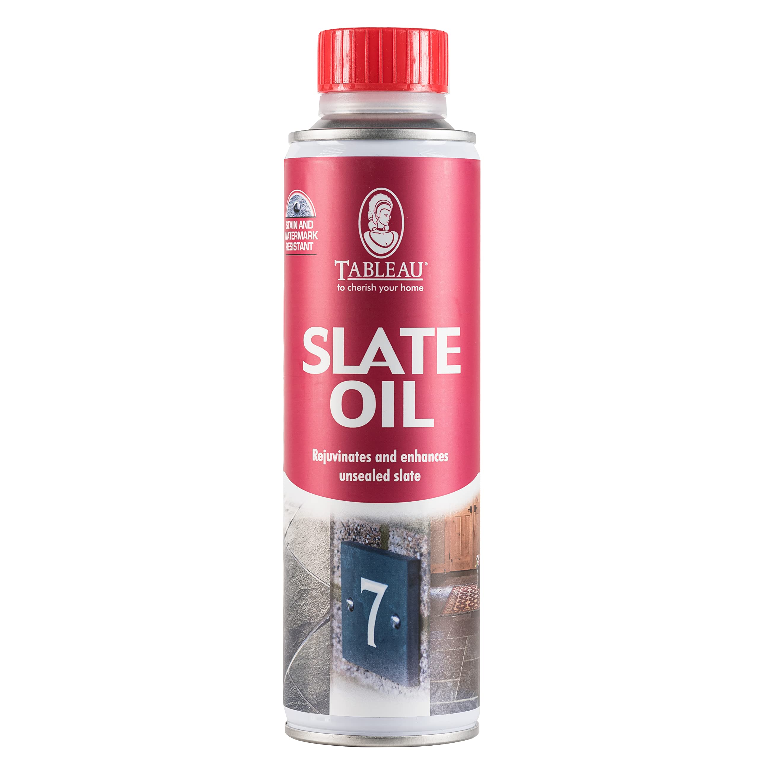 Tableau Slate Oil, Rejuvenating Oil for Use on Any Unsealed Slate to Quickly Restore Natural Beauty, Clear. 250ml