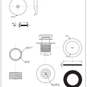 Westrbass Tip Toe Universal Tub Trim with One-Hole Faceplate, Satin Nickel, D931K-07