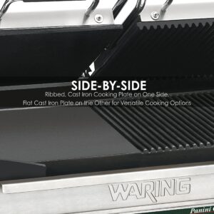 Waring Commercial WDG300 Panini Tostato Ottimo Dual Italian-Style Panini/Flat Grills, 240-volt