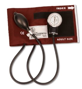 prestige medical 82-bur aneroid sphygmomanometer, burgundy