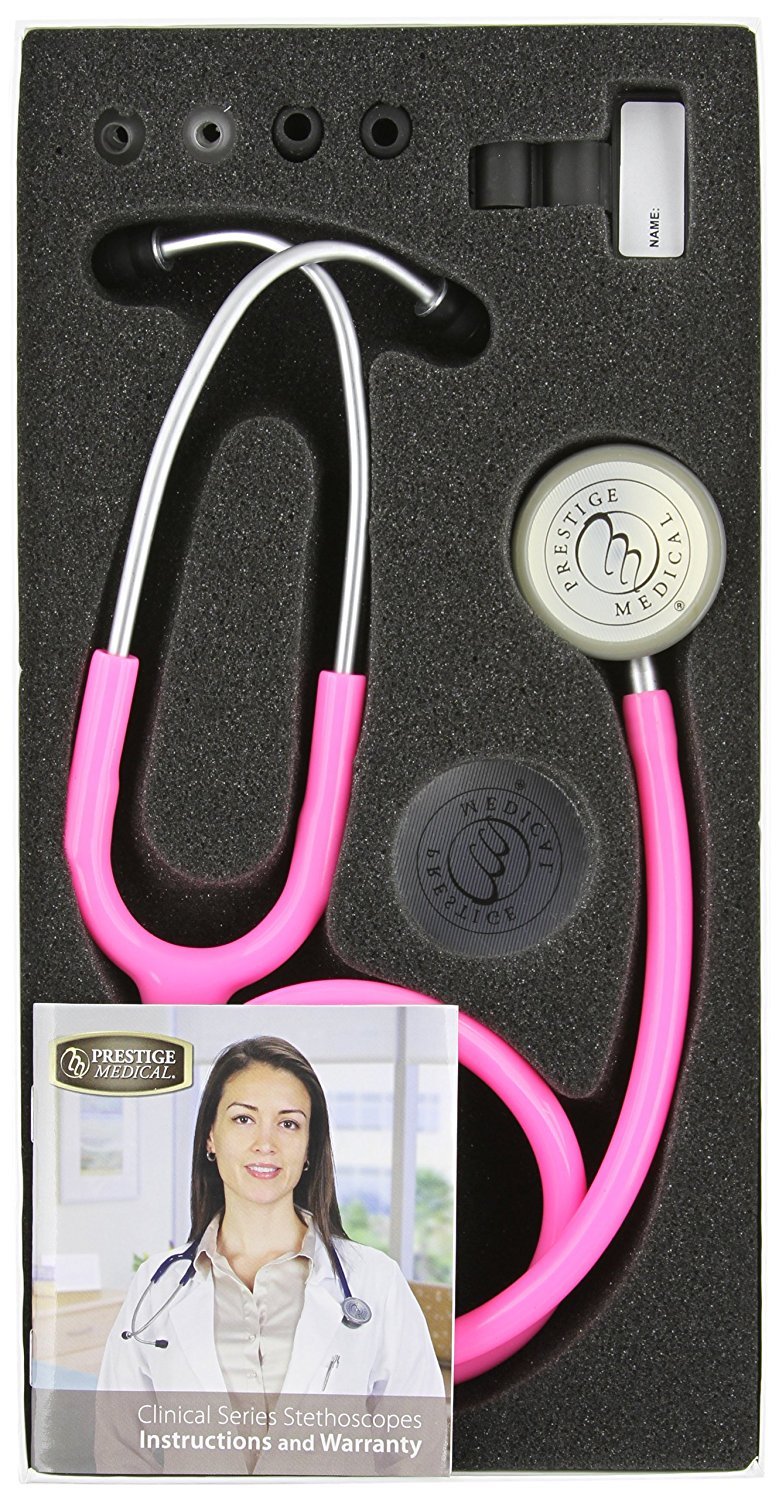 Prestige Medical Clinical Lite Stethoscope, Hot Pink