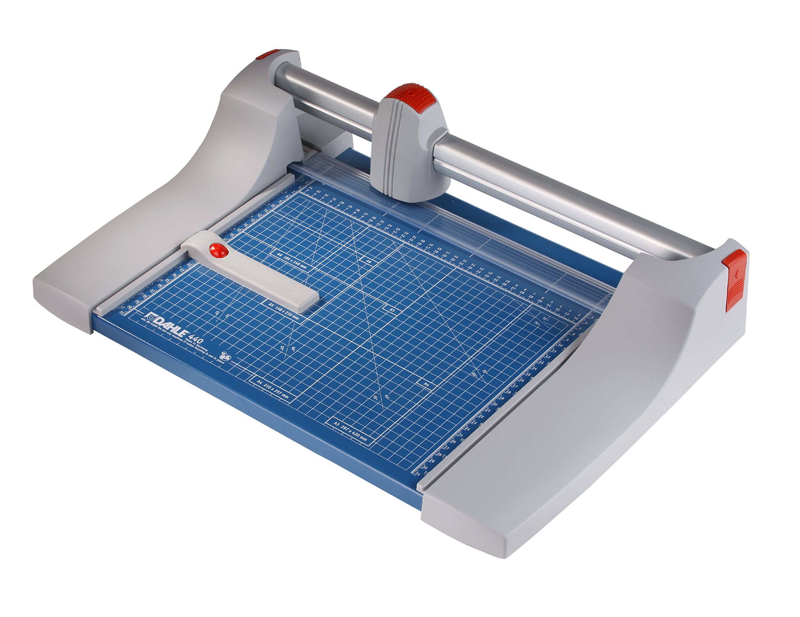 Dahle 440 Premium Rotary Trimmer, 14" Cut Length, 30 Sheet Capacity, Self-Sharpening, Automatic Clamp, German Engineered Paper Cutter