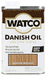 watco a65941 danish oil wood finish, quart, medium walnut