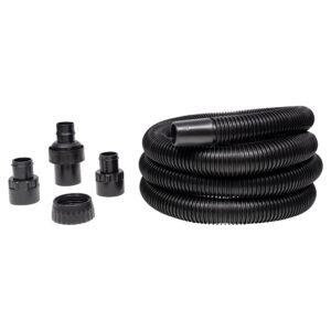 Shop-Vac 9062500 Vacuum Hose, 1.5 Inch Diameter x 12 Foot, Durable Design With Enhanced Maneuverability, Includes Accessories