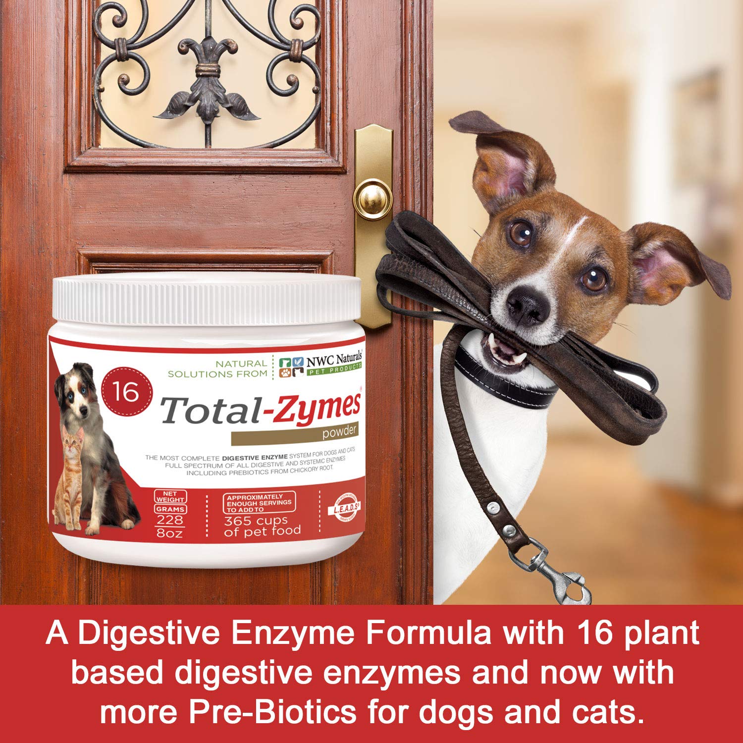 NWC Naturals - Total-Zymes- Digestive Enzymes for Dogs and Cats - Treats 365 Cups of Pet Food