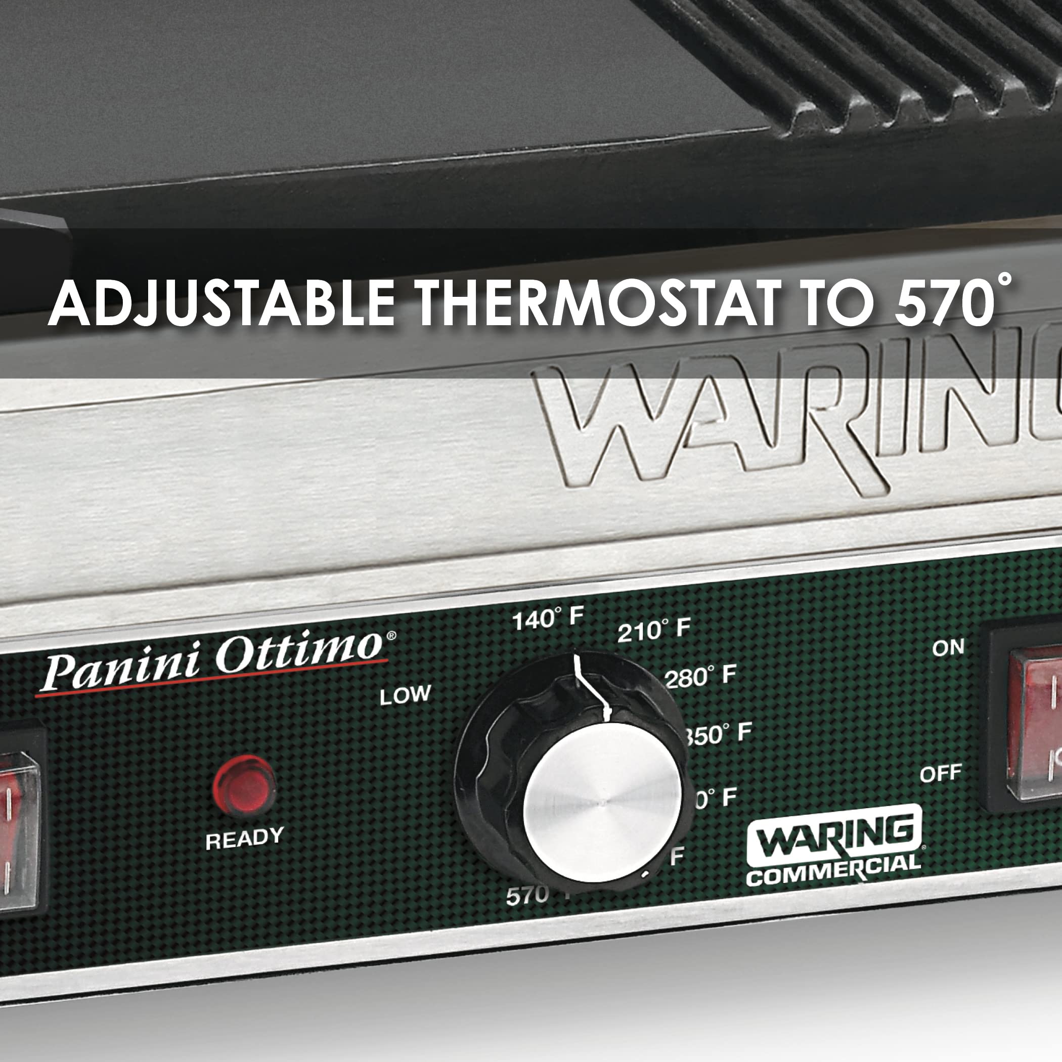 Waring Commercial WDG300 Panini Tostato Ottimo Dual Italian-Style Panini/Flat Grills, 240-volt