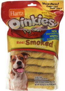 hartz oinkies pig skin twists chews for dogs