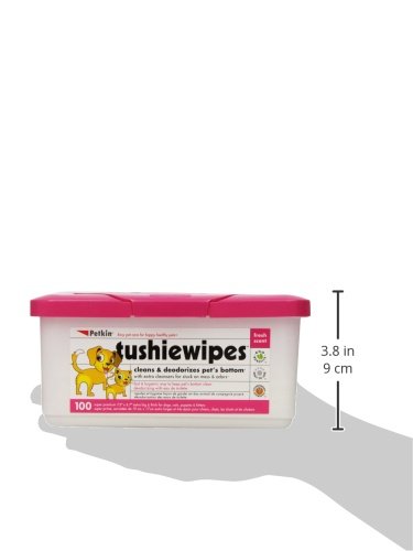 Petkin Tushie Wipes, Pack of 100