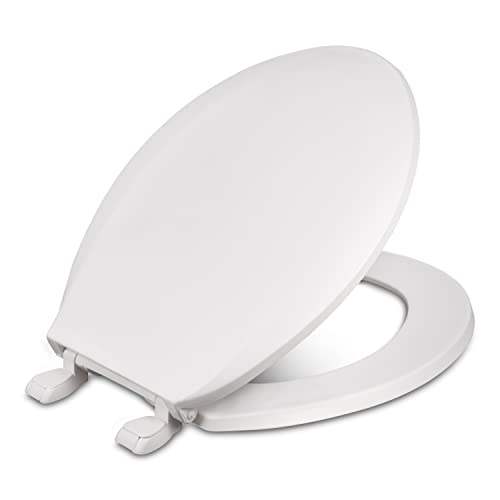 Centoco 1200-001 Round Plastic Toilet Seat, Standard Economy Model, Light Weight Residential, White