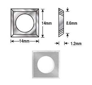 Amana Tool - RCK-71 Solid Carbide 4 Cutting Edges Insert Replacement Knife General Purpose