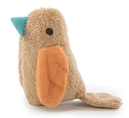 SmartyKat Chickadee Chirp Electronic Sound Cat Toy, Contains Catnip, Battery Powered - Light Brown, One Size