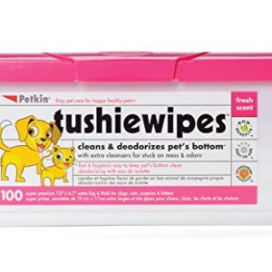 Petkin Tushie Wipes, Pack of 100