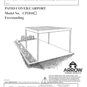 Arrow Sheds CP1010 Free Standing Car Port, 10 by 10-Feet