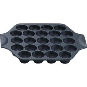 iwachu 24025 takoyaki 23 holes, induction compatible, black baking, nambu ironware, black casting, 1.6 inches (4 cm) hole diameter 1.6 inches (4 cm)