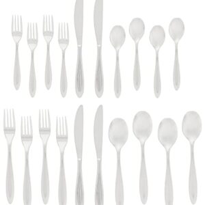 Ginkgo International Fontur 20-Piece Stainless Steel Flatware Place Setting Service for 4