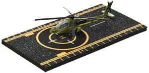 hot wings planes ah-64 apache with connectible runway,green